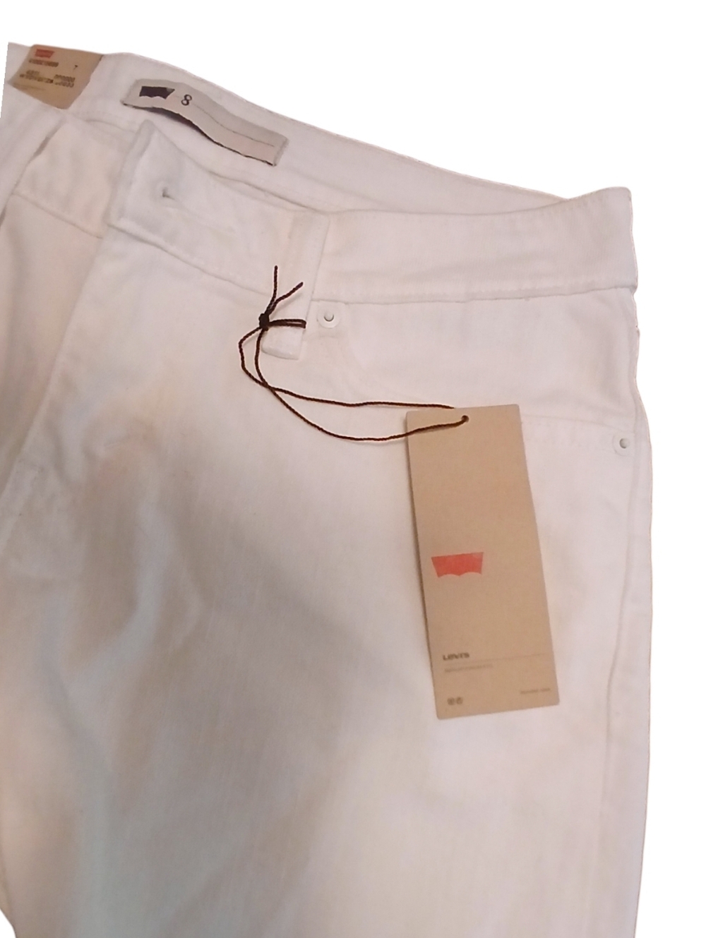 NWT Levis. White Shorts - Picture 5 of 8